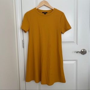 mustard yellow tshirt dress